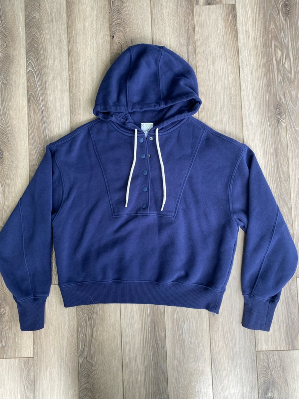 Offline by Aerie Cloud Fleece Quarter Snap Navy Blue Women’s Hoodie Size XS